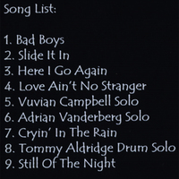 WHITESNAKE LIVE DETROIT,MI & DAYTON,OH 1987 DVD - Thumbnail 1