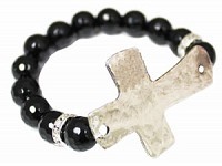 ONYX CRYSTAL BEADED BRACELET