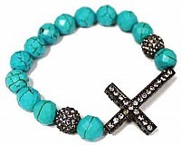 TURQUOISE BEADED BRACELET