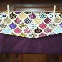 Envelope Clutch - Purple Half Moons - Thumbnail 1