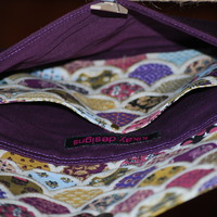 Envelope Clutch - Purple Half Moons - Thumbnail 2