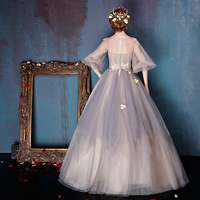 Cute A line tulle long A line prom dress evening dress - Thumbnail 3