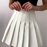 White High Waist Women Skirt - Thumbnail 1