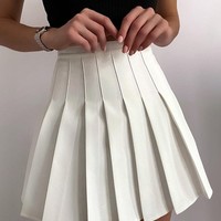 White High Waist Women Skirt - Thumbnail 2