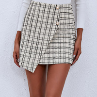 Sweet Plaid Irregular Skirt - Thumbnail 3