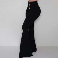 Women'S Solid Color High Waist Bag Hip Fashion Pants - Thumbnail 2
