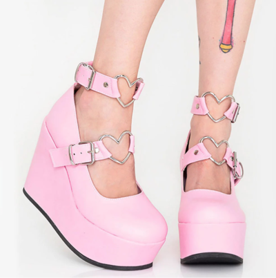 DOUBLE HEART MARY JANE PLATFORM 