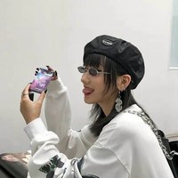 Cute Vintage White Butterfly Print Long Sleeve Shirt Sweatshirt Loose Oversized Autumn Aesthetic E-Girl Kawaii Korean Japanese Harajuku Streetwear - Thumbnail 4