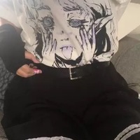 Cute White Elf Anime Girl Cartoon Print Short Sleeve T-shirt Top Oversize Loose Goth Punk Aesthetic E-Girl Kawaii Korean Japanese Harajuku Streetwear - Thumbnail 6