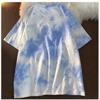 Cute Vintage Retro 90s Tie Dye Aesthetic Bear Short Sleeve Tee Shirt Top Oversize Loose Summer E-Girl Kawaii Korean Japanese Harajuku Streetwear - Thumbnail 7