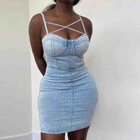 Sexy Sling Slim Casual Sleeveless Hip Dress - Thumbnail 1