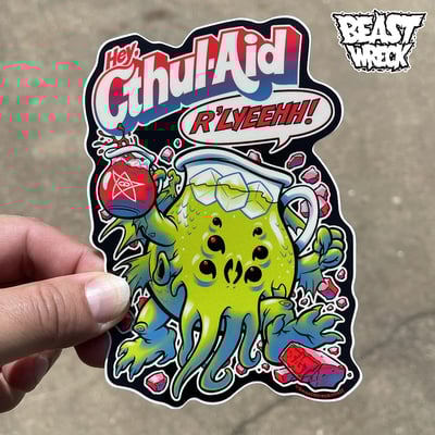 Cthul-aid vinyl sticker