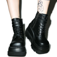 Free Shipping-STREET GOTH PLATFORM BOOTS - Thumbnail 1