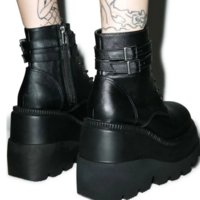 Free Shipping-STREET GOTH PLATFORM BOOTS - Thumbnail 2