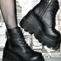 Free Shipping-STREET GOTH PLATFORM BOOTS - Thumbnail 4
