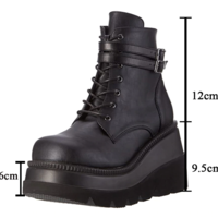 Free Shipping-STREET GOTH PLATFORM BOOTS - Thumbnail 5