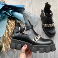 Free Shipping-CYBER CHAIN ANKLE BOOTS - Thumbnail 2