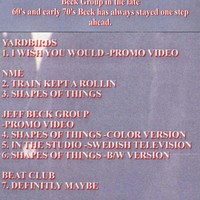 JEFF BECK The Early Rarities DVD - Thumbnail 2