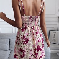 Sling Sexy Sleepless Floral Backless Dress - Thumbnail 1