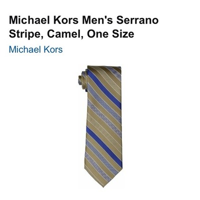Michael kors men's serrano stripe camel tie