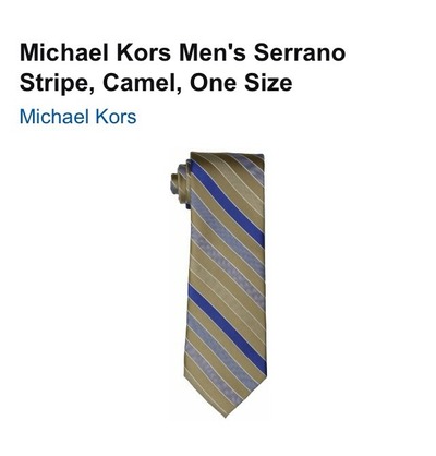 Michael kors men's serrano stripe camel tie