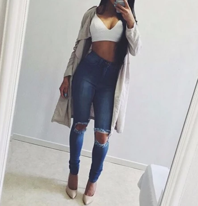 Fashion Design Blue Jeans