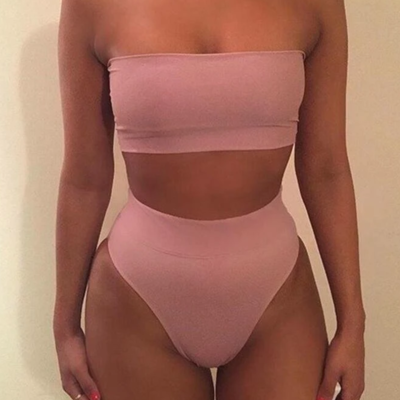 Solid color two-piece set