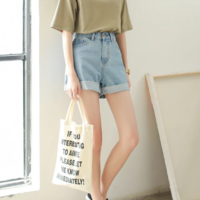 Casual High Waist Shorts - Thumbnail 1