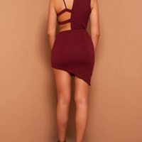Sexy Package Hip Sleeveless Dress - Thumbnail 2