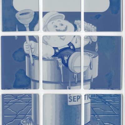 Pooper mario / plumb earl 9 plate puzzle sets