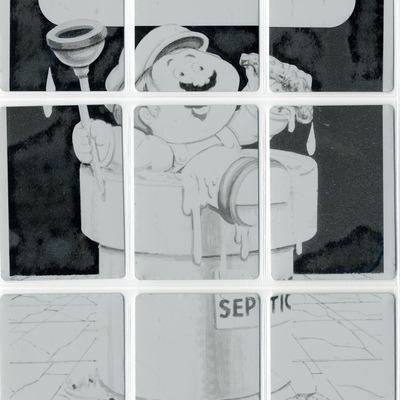 Pooper mario / plumb earl 9 plate puzzle sets