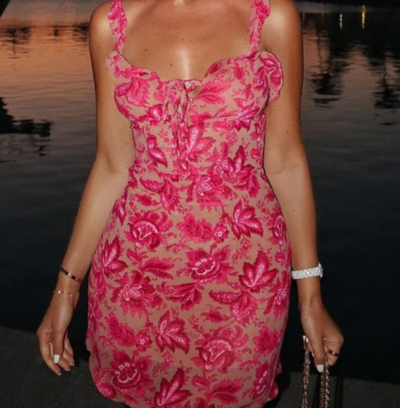 Temperament Floral Printing Sling Dress