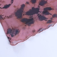 Cute Sexy 90s Retro Vintage Tie Dye Mesh Ruffle Trim A-line Mini High Waisted Skirt Aesthetic Goth E-Girl Kawaii Korean Japanese Harajuku Streetwear - Thumbnail 4