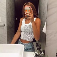 Cute Sexy People Face Print Ribbed Tank Crop Top Vest Sleeveless Shirt Summer Casual Aesthetic Goth E-Girl Kawaii Korean Japanese Harajuku Streetwear - Thumbnail 6