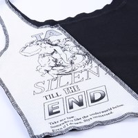 Cute Sexy Black White Patchwork Print Tank Crop Top Sleeveless Shirt Punk Bodycon Aesthetic Goth E-Girl Kawaii Korean Japanese Harajuku Streetwear - Thumbnail 8
