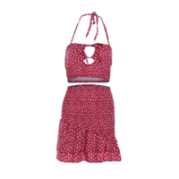 Sexy Backless Sling Vest Floral Two-Piece Suit - Thumbnail 3