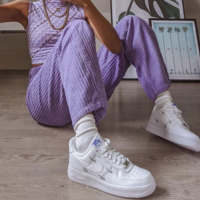 VIOLET CORDUROY PANTS - Thumbnail 1