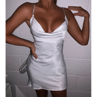 Women sling sexy low chest dress