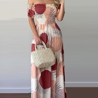 Casual Printed Short Sleeve Dress - Thumbnail 2