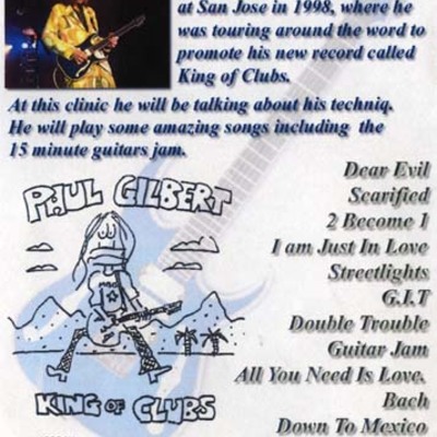 Paul gilbert san jose clinic '98 dvd