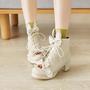 Original cat strawberry bow JK uniform shoes women's boots -5