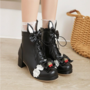 Original cat strawberry bow JK uniform shoes women's boots -3