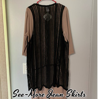 CROCHET LAYERING VEST-BLACK - Thumbnail 1