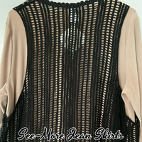 CROCHET LAYERING VEST-BLACK - Thumbnail 2