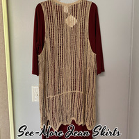 CROCHET LAYERING VEST-MOCHA - Thumbnail 2