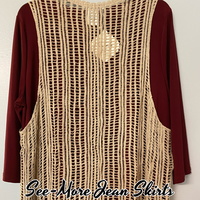 CROCHET LAYERING VEST-MOCHA - Thumbnail 3