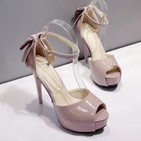Fashion Super Stiletto High-Heeled Peep-Toe Strap Platform Sandal - Thumbnail 3