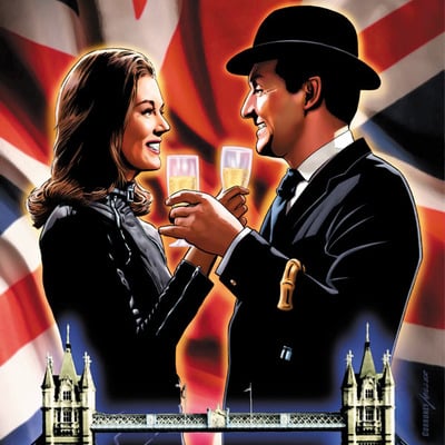 Steed and mrs. peel 4 artist print