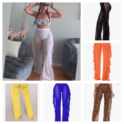 Cover up ruffle pants-td - Thumbnail 3