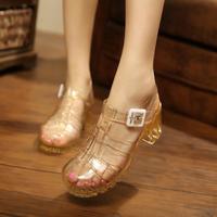 PVC Jelly Rome Heeled Shoes - Thumbnail 5